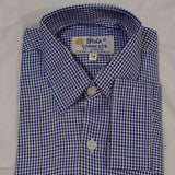 Checkered Dark Blue and white