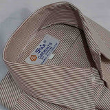 Brown and White Stripe Shirt