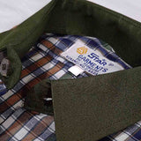 Checkered Green with Orange and White
